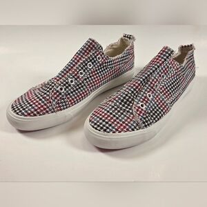 Corkys Houndstooth Red and Blue Sneakers